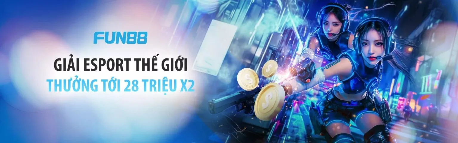 Banner giải trí Fun88 với phong cách xanh hiện đại